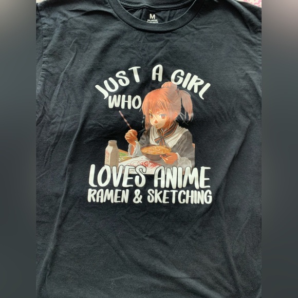 Anime graphic black tee size Medium - Picture 2 of 3